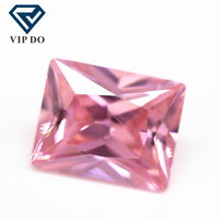 Qualité 5A 3*5mm-13*18mm baguette coupée à la machine en forme de zircone cubique rose pierres précieuses en vrac baguette synthétique pierres CZ découpées à la machine