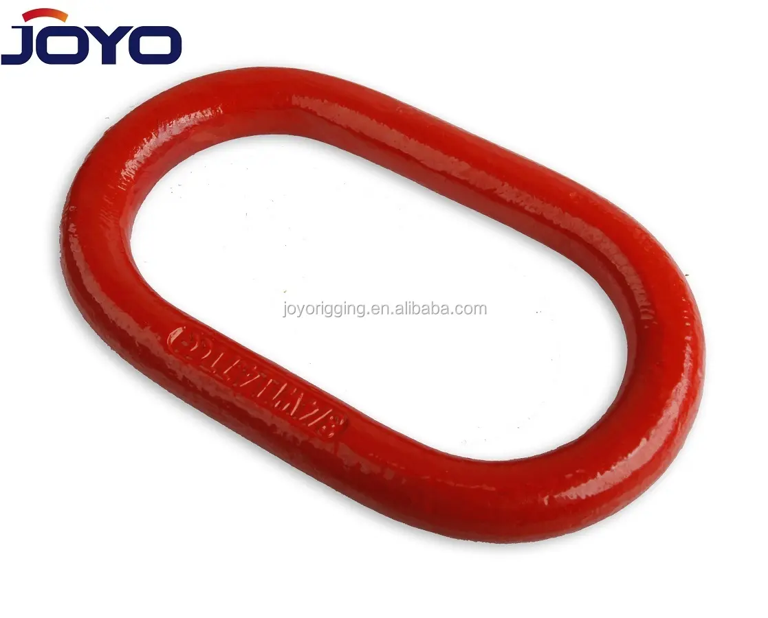 Drop forged lifting rigging hardware of A342 US type weldless oblong master link , red coated