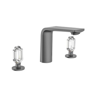Full Brass Modern 3 Holes Bathroom Basin Faucet Luxury <strong>Crystal</strong> <strong>Knob</strong> Dual Handle Ceramic Valve Core Cold Hot Water Tap - Product Image 1