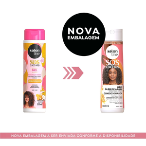 Salon Line - SOS Mel E Oleo de Argan Cachos-balsamo 300Ml (10.14FlOz) - Product Image 3