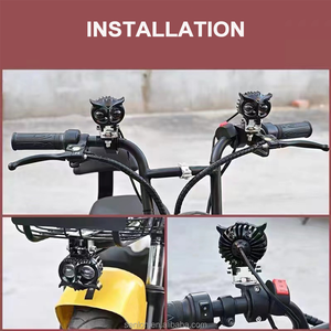 Accessoires de <span class=keywords><strong>moto</strong></span>, phare <span class=keywords><strong>antibrouillard</strong></span> LED à double couleur, design hibou, phare auxiliaire, mini phare de conduite - Product Image 6