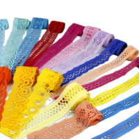 1000 Yards de dentelle brodée 100% coton, durable et confortable, pour garnitures de rideaux DIY, couture et tissus vestimentaires