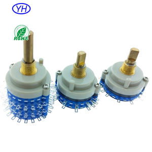 Commutateur rotatif YUWAH personnalisable 38 mm, arbre rond, 2, 3, 4, 5, 6 positions, 4, 6, 7, 8, 10, 11, 12, 16, 18, 23, 24 positions, 12 positions - Product Image 6