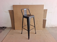 Tabouret de bar Tolix robuste, chaise de bar de cuisine avec dossier bas, chaise haute pour restaurant, café, table de bar