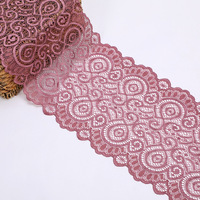 Dentelle élastique personnalisée en usine de 18 cm avec différentes couleurs, accessoires de vêtements ajourés, dentelle DIY