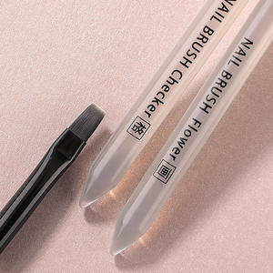 Huarong profesyonel lüks tırnak sanat seti 1 adet düz Oval astar gri şeffaf akrilik tutamak Ombre tasarım tırnak aracı malzemeleri - Product Image 3