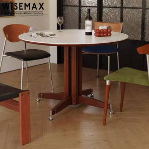 Meubles WISEMAX, meubles de maison médiévaux haut de gamme, <span class=keywords><strong>table</strong></span> à manger <span class=keywords><strong>avec</strong></span> <span class=keywords><strong>plateau</strong></span> <span class=keywords><strong>en</strong></span> <span class=keywords><strong>ardoise</strong></span>, bois <span class=keywords><strong>avec</strong></span> base <span class=keywords><strong>en</strong></span> métal, <span class=keywords><strong>table</strong></span> ronde pour appartement - Product Image 4