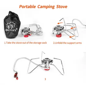 BULIN-Quemadores comerciales portátiles de China, mochila plegable, estufa, a prueba de viento, estufa de gas para acampar al aire libre - Product Image 5