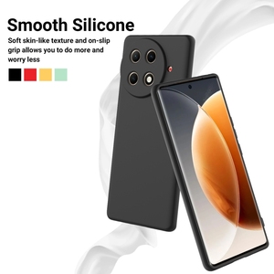 Bán buôn phonecase cho Tecno Camon 30S / 30S Pro rắn màu Silicone lỏng dropproof bảo hiểm đầy đủ trường hợp điện thoại - Product Image 3