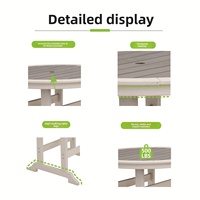 Mobilier de jardin moderne d'extérieur Ensemble de table à manger durable en HDPE anti-UV pour parcs hôtels cours villas salons