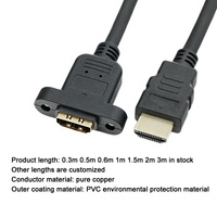Câble d'extension AV numérique 19 broches mâle-femelle 0,3 m 1,5 m à fixation par vis pour panneau de télévision ou moniteur, en acier cuivré CCS