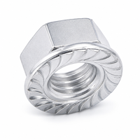 Écrou à bride dentelée hexagonal en zinc blanc M6 à M20 pour fixation de porte-vélos et de panneaux de carrosserie de trottinette – Vente en gros