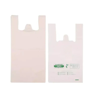 Bolsa de plástico bio degradable Bolsa de compras de supermercado Bolsa de camiseta personalizada con logotipo propio para embalaje de alimentos y verduras - Product Image 5