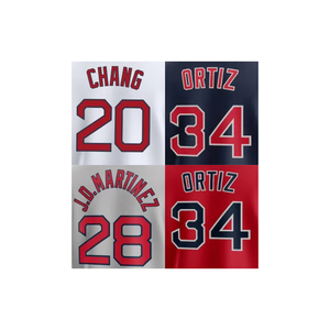 Maillots de baseball américains cousus 20 Yu Chang 28 J.D. Martinez 34 <span class=keywords><strong>David</strong></span> <span class=keywords><strong>Ortiz</strong></span> Accepter Personnalisée - Product Image 1