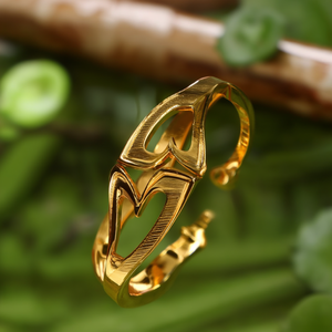 Brazalete de Moda de Acero Inoxidable 316L con Baño de Oro PVD, Joyería Sostenible y Resistente para Mujer - Product Image 3