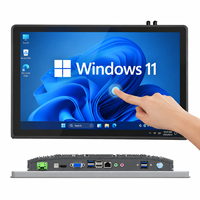 PC Industri 8-21,5 Inci Layar Sentuh Komputer All-in-One Layar Kapasitif Tanpa Kipas untuk Stasiun Pemantauan Bengkel