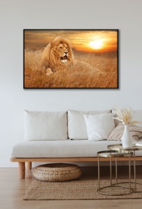 Œuvres d'art Cristal porcelaine Peinture Lion Animaux Images Mur Art Salon Moderne Oeuvre d'art Peinture - Product Image 4