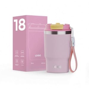 Double Walled Vacuum <b>Insulated</b> Travel <b>Mug</b>, 12oz Stainless Steel Wine Tumbler for Coffee & Beverage with Custom Logo - Product Image 1