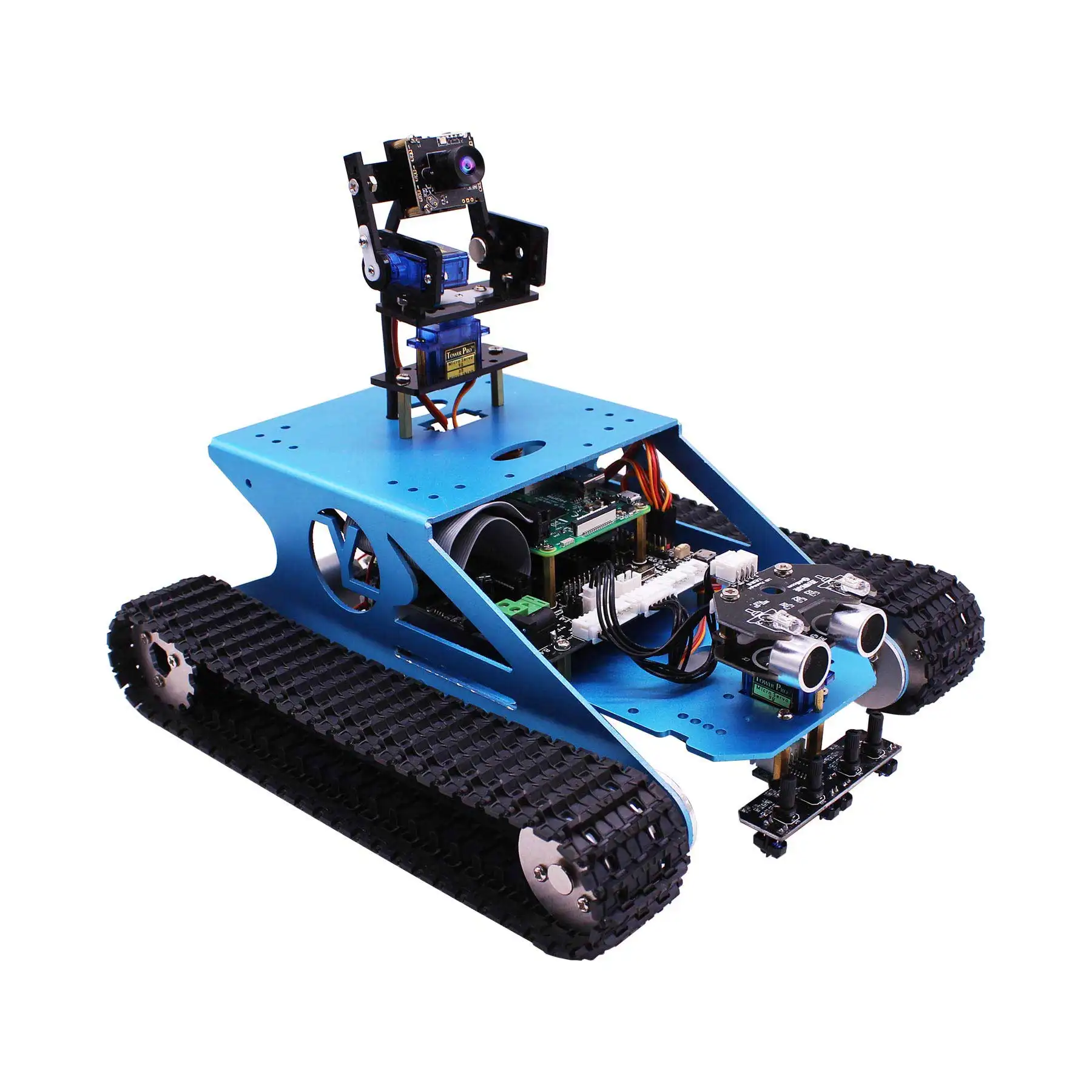Yahboom G1 AI vizyon akıllı tankı Robot kiti WiFi video kamera ve çoklu AI fonksiyonları ile ahududu Pi 4B için tasarım