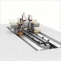 Machine de fraisage de rails CNC robuste et de haute précision XKU9720 à portique (mobile) pour rails en acier, avec traverses fixes, industrielle