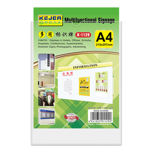 ที่ยึดป้ายอะคริลิกใสติดผนังแนวตั้งขนาด8.25x11กรอบพลาสติกใสแบบไม่ต้องเจาะ - Product Image 4
