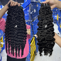 Lots de Cheveux Humains Afro Crépus Bouclés 12A, 100% Naturels Non Traités, Vierge, en Gros, Tissage Bouclé 4B 4C pour Tresses