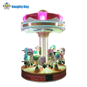 Mesin Permainan <span class=keywords><strong>Carousel</strong></span> Anak-Anak Kustom Langsung dari Pabrik, Wahana <span class=keywords><strong>Carousel</strong></span> Mini 6 Orang untuk Logam Plastik, Warna Dapat Disesuaikan - Product Image 2