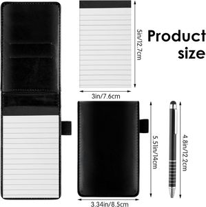 A7 Small Leather Daily Memos <strong>Mini</strong> Business School Office Work Wholesale Pocket Notebook <strong>with</strong> <strong>Metal</strong> Pen Promotional Memo Pad - Product Image 6