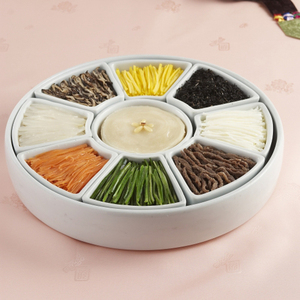Service de table coréen 2025 Gujeolpan Hanjeongsik, menu complet, vaisselle en céramique coréenne, plat à neuf compartiments - Product Image 3