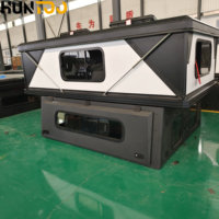 Carpa de techo para camioneta Huntoo de fácil instalación, doble capa, impermeable, para 2 personas, con diseño de refuerzo recto.