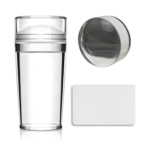 <span class=keywords><strong>Tampon</strong></span> à ongles transparent en gros avec grattoir, tête en silicone gelée <span class=keywords><strong>pour</strong></span> l'impression d'ongles français, plaque de tamponnage artistique <span class=keywords><strong>pour</strong></span> <span class=keywords><strong>manucure</strong></span> - Product Image 5