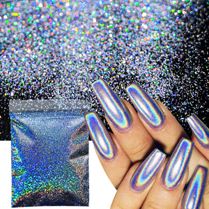 18 couleurs, paillettes fines holographiques PET ultra-fines de 0,2 mm, non toxiques, <span class=keywords><strong>poudre</strong></span> brillante pour maquillage des ongles, <span class=keywords><strong>résine</strong></span>, artisanat, projets de bricolage - Product Image 2