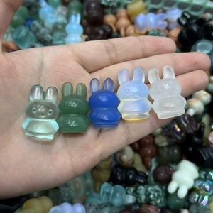 批发天然时尚抛光水晶雕刻兔子装饰摆件礼品 - Product Image 4