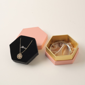 Jewelry Skincare Packaging Black Hexagon Shape Banquet Feast Wedding Favor <b>Box</b> Necklace Candies Eyelash Case Customized - Product Image 6