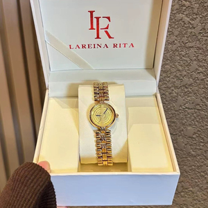 Reloj de Cuarzo Vintage de Lujo para Mujer, Reloj de Pulsera con Brazalete Dorado de Alta Gama - Product Image 2