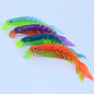 Señuelos de pesca suaves de doble color Selco Tpr, Señuelos de Pesca de cabeza de plástico, olor <span class=keywords><strong>a</strong></span> señuelo de pesca suave - Product Image 1