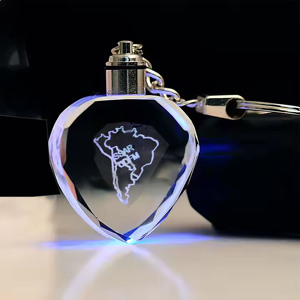 <strong>Cheap</strong> Crystal Gifts Unique Holiday Gift Valentine's Day Gift Crystal LED Keychain <strong>Custom</strong> Rose <strong>Flower</strong> Heart Glass love Keyring - Product Image 3