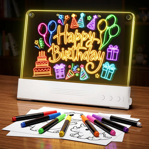 Support en acrylique pour veilleuse LED, tableau de <span class=keywords><strong>dessin</strong></span> créatif pour enfants, tableau d'écriture effaçable pour messages, couleur chaude, fonction tactile, cadeau pour chambre et maison - Product Image 1