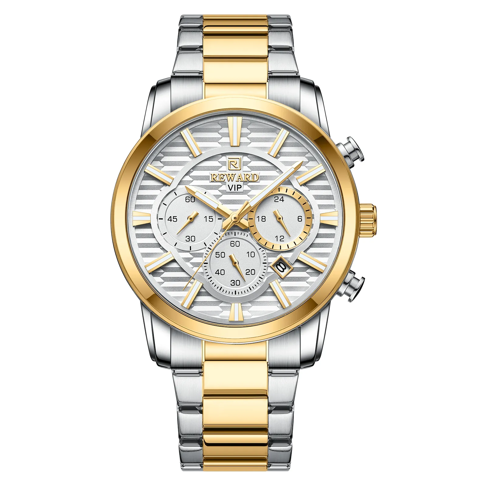 Reward Hot Selling Analog Men Watches Embossed Dial Design Casual Chic Quartz Watch De Mujer Reloj