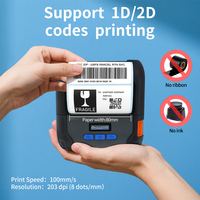 Imprimante thermique de reçu d'étiquettes Xincode 80MM Imprimante thermique directe sans fil USB portable 203DPI 100 Mm/sec GT-P809
