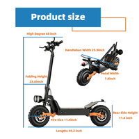 AFTFA Trottinette Électrique Pliable Tout-Terrain Intelligente à Double Moteur pour Adultes, Portative, Autonomie 80 km, Vente en Gros