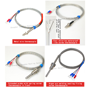 K-type M6M8 Screw <strong>Thermocouple</strong> Fiberglass Sandbag Wire Temperature Sensor Packaging Machinery Anti Bending <strong>Thermocouple</strong> Probe - Product Image 2