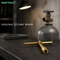 Clé à bouteille d'acétylène anti-étincelles 10 mm en bronze d'aluminium avec poignée en T