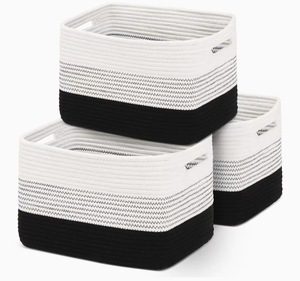 Large Natural Cotton Rope <strong>Basket</strong> Woven Storage <strong>Basket</strong> <strong>for</strong> <strong>Blanket</strong> Toys Pillow <strong>Basket</strong> - Product Image 3