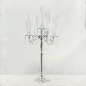Wedding restaurant <b>table</b> decorations 9-arm acrylic candelabra multi-head candelabra wedding <b>table</b> centerpiece <b>party</b> and home dec - Product Image 3