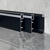 Plinthe LED moderne avec base en alliage d'aluminium, éclairage de plinthe LED pour mur et sol, plinthe LED en aluminium
