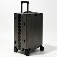 Ensemble de 3 valises rigides en ABS+PC avec cadre en aluminium, 20, 24, 28 pouces, 8 roues, logo personnalisé, silencieuses, vente en gros, direct usine