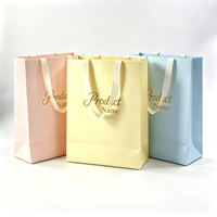 Vente en gros d'usine, sacs en papier kraft personnalisés de luxe, sacs cadeaux artisanaux jaunes, sacs de shopping imprimés avec logo