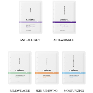 Masque facial LANBENA en gros de Guangzhou au thé vert et à l'aloe vera, masque de beauté végétalien biologique au collagène - Product Image 1