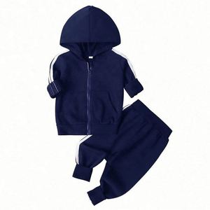 Conjunto Deportivo Informal de 2 Piezas para Niños, 100% Algodón, Sudadera con Capucha y Cremallera, Pantalones Deportivos, para Niños y Niñas, Novedad de 2023 - Product Image 2